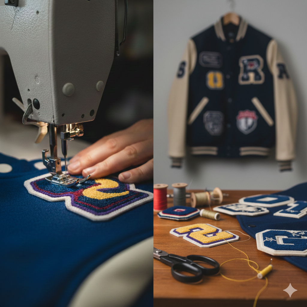 How to Sew Patches on Your Letterman Jacket Yourself