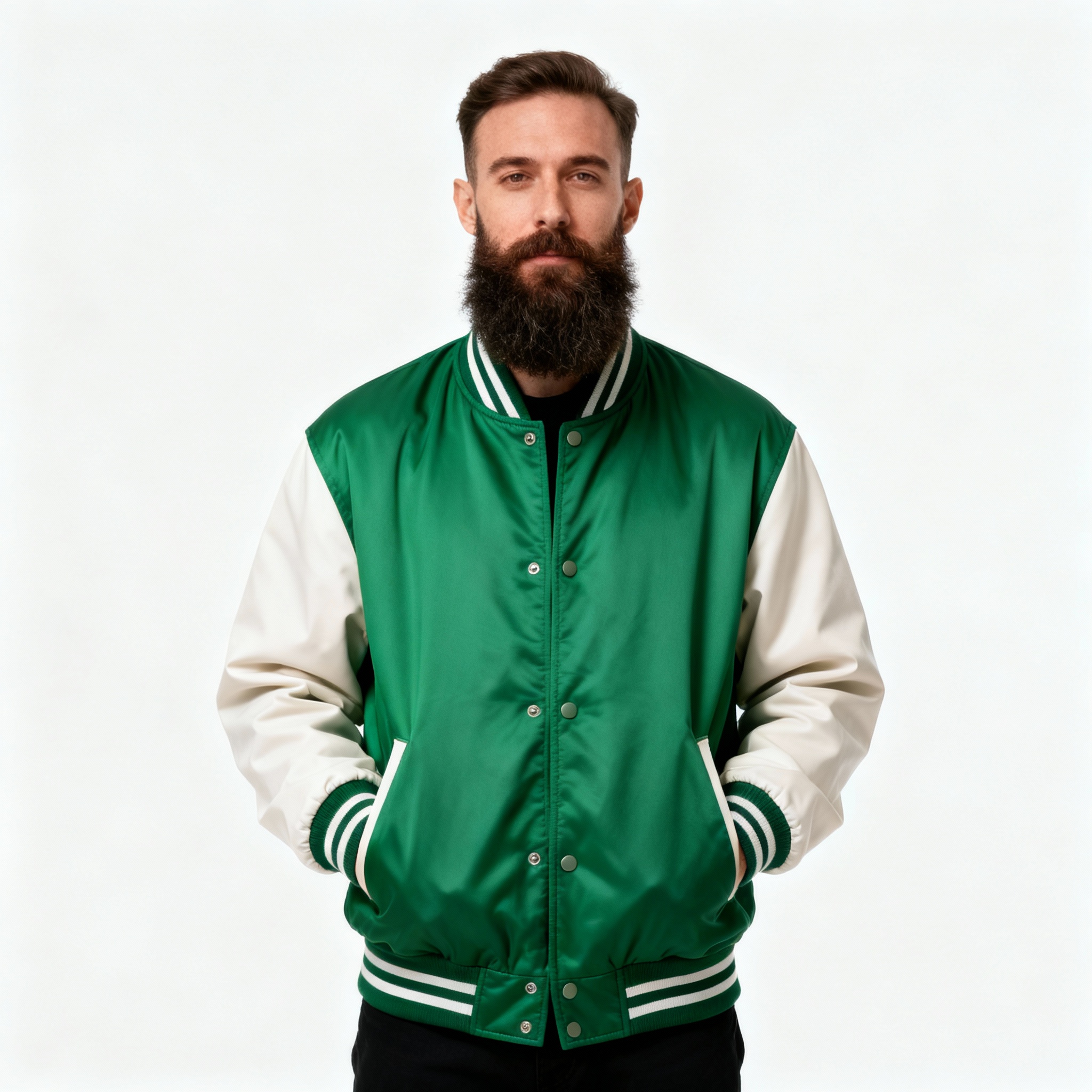 green white letterman jacket