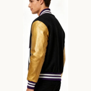Custom Black and Gold Varsity Jacket - Image 3