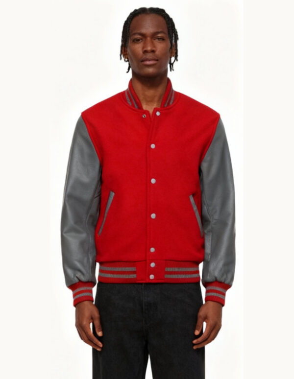 Red and Grey Varsity Jacket