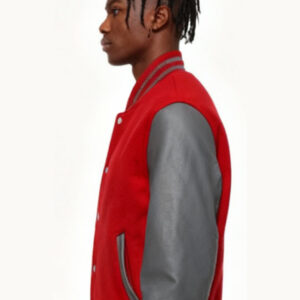 Red and Grey Varsity Jacket - Image 2