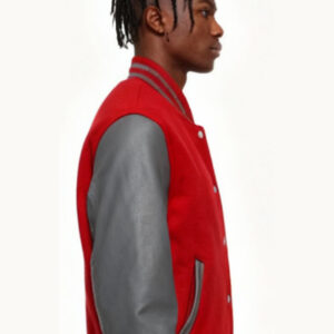 Red and Grey Varsity Jacket - Image 3