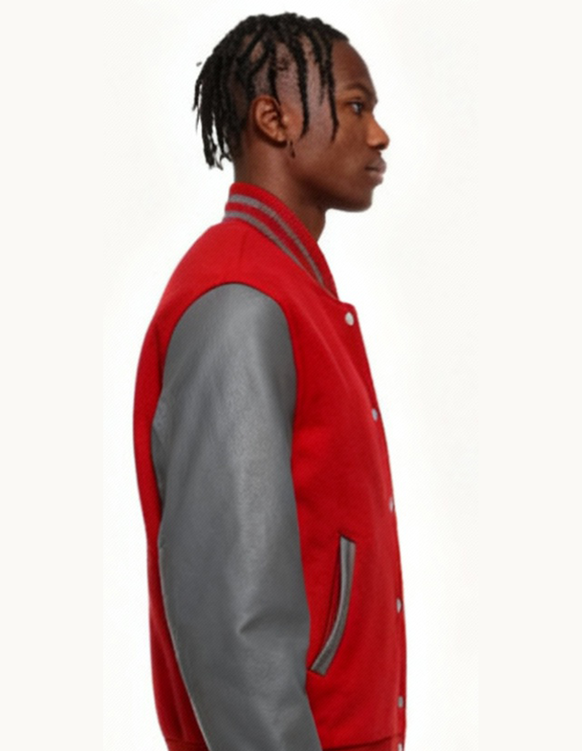 Red and Grey Varsity Jacket - Image 3