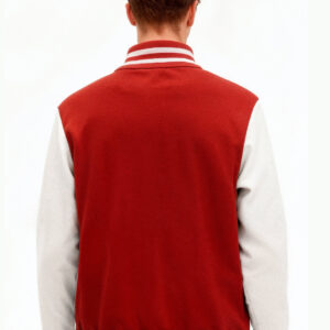 Custom Red White Varsity Jacket Premium Wool & Leather, Personalized Design - Image 3