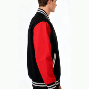 Letterman Varsity Jacket Red and Black for Men & Women - Image 4