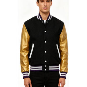 Custom Black and Gold Varsity Jacket