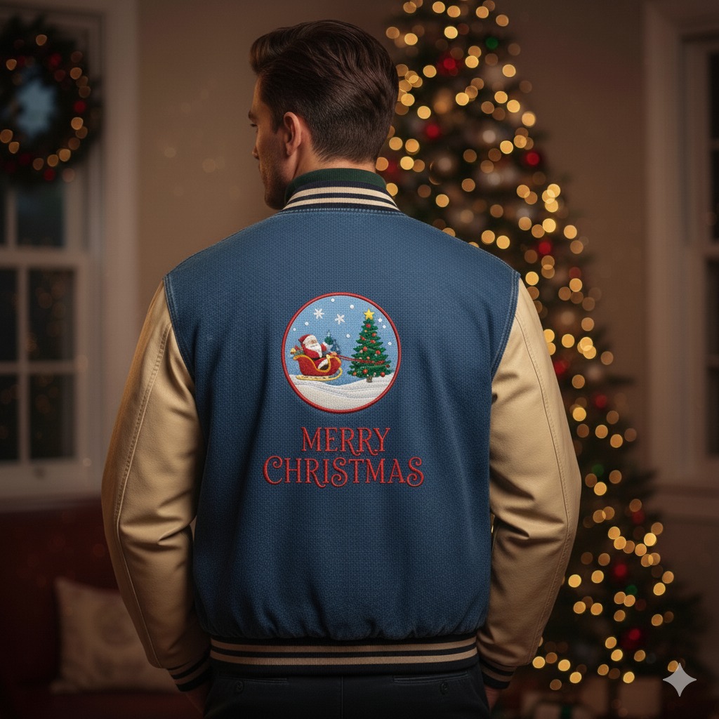 Christmas Denim Jacket for Men - Image 2
