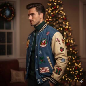 Christmas Denim Jacket for Men - Image 4