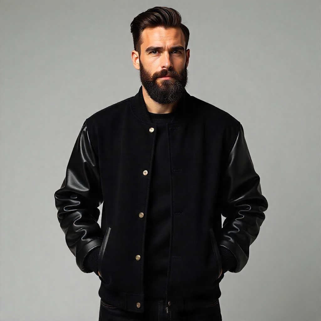 black-varsity-jacket