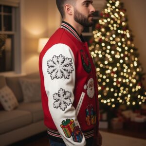 Christmas Varsity Jacket Top 2026 Holiday Style - Image 4