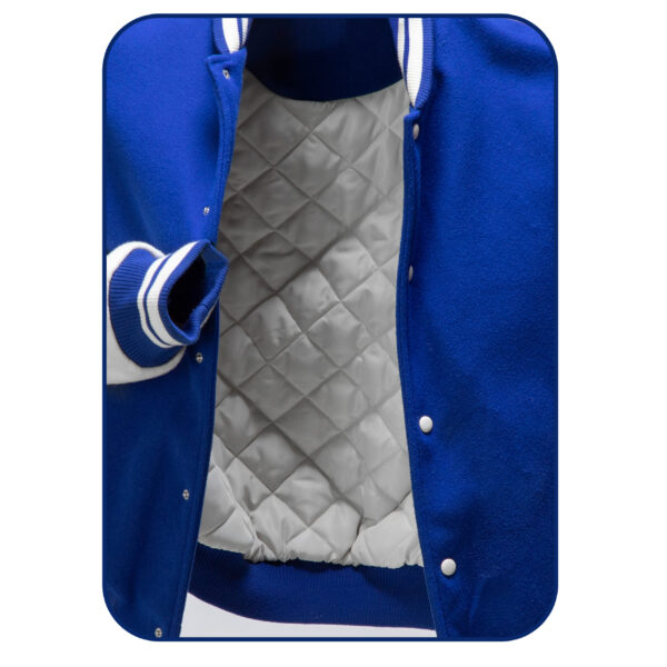 custom inside quilting fabric varsity jacket