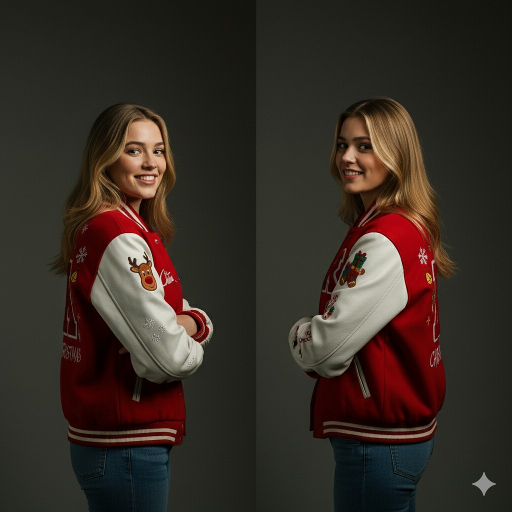 Red Christmas Women Jacket - Image 2