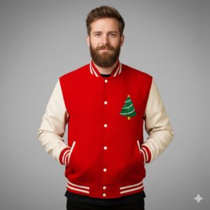 red Christmas jacket