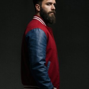 Fully Customize Red and Blue Varsity Jacket - Image 3