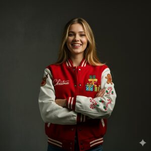 red christmas jacket women