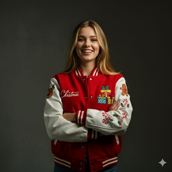 red christmas jacket women