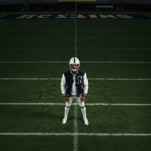 American football letterman jacket