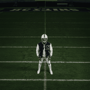 American football letterman jacket