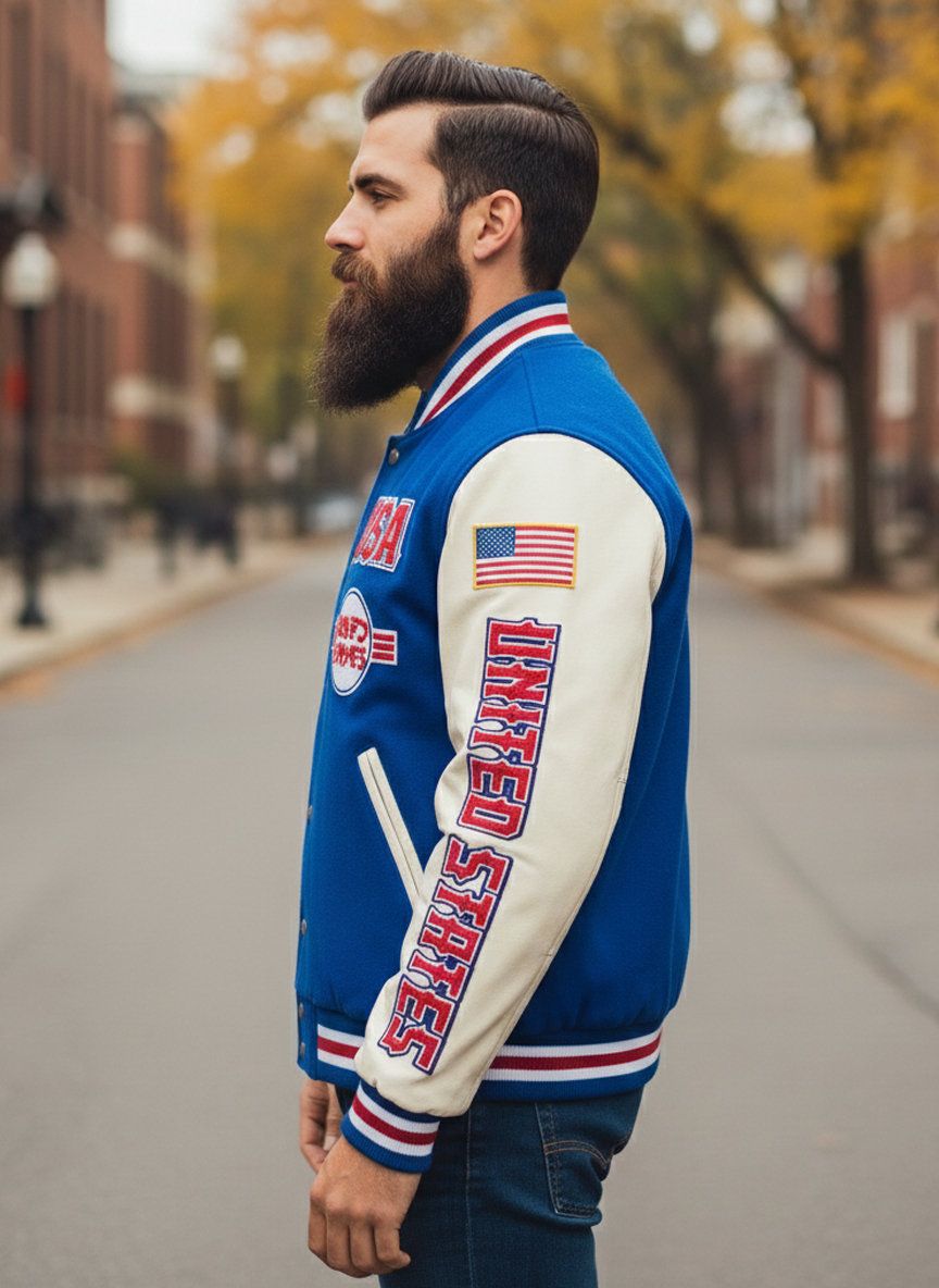 USA Patch varsity jacket