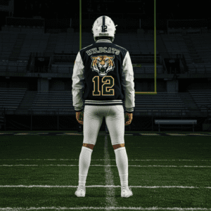 American football varsity jacket embroidered