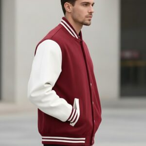 custom maroon letterman jacket