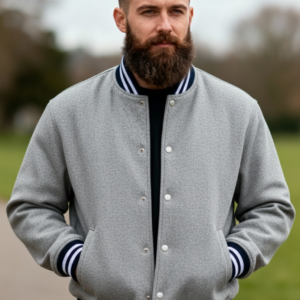 Grey Varsity Jacket