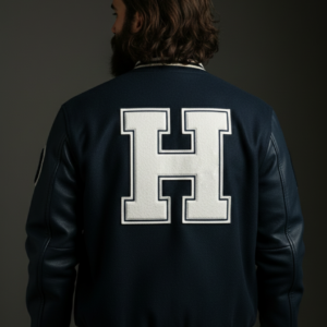 h letterman jacket blue