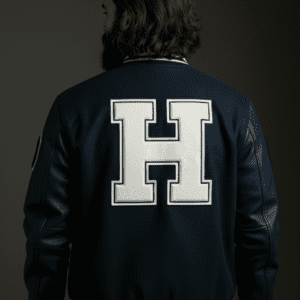 h letterman jacket blue