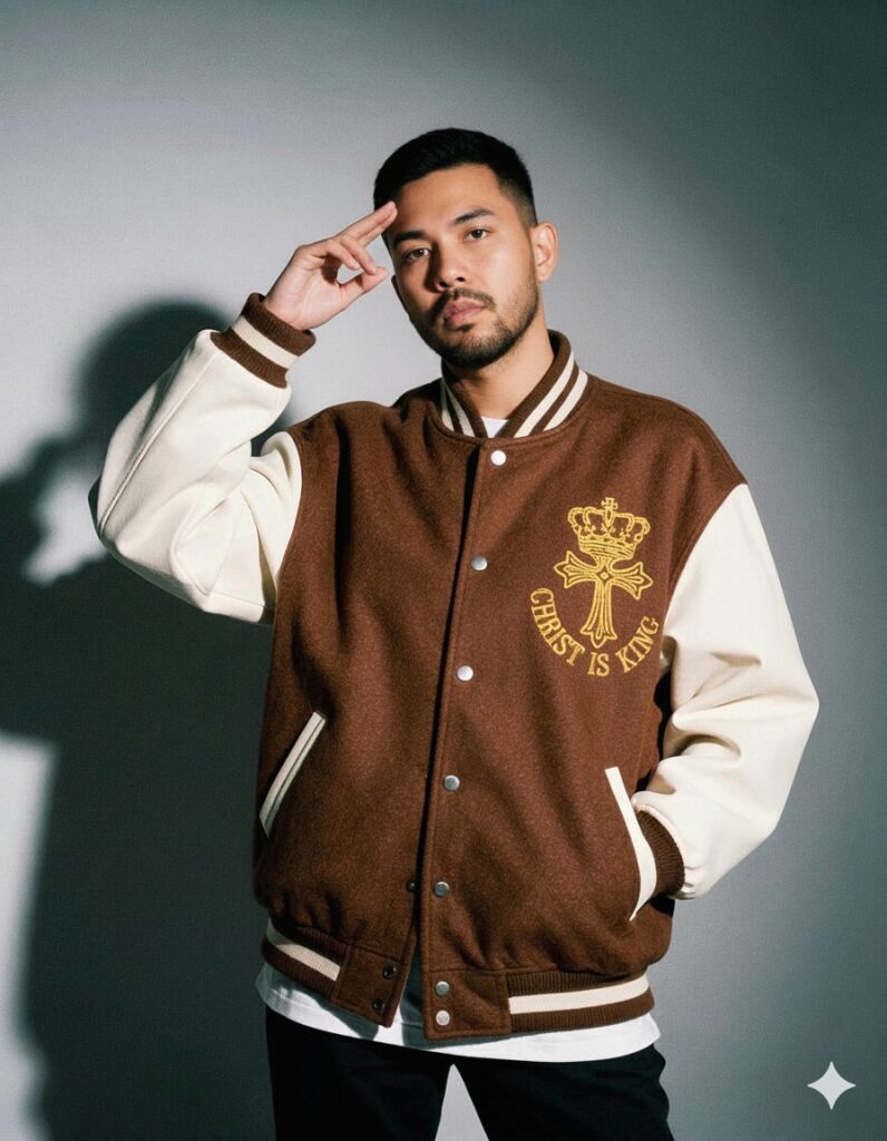Jesus is king varsity jacket