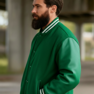 varsity jacket green custom