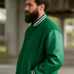 varsity jacket green custom