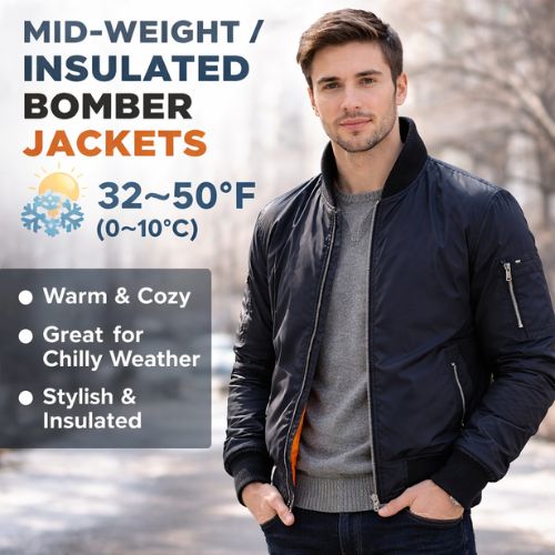Mid Weight Insulated Bomber Jackets manufacturer