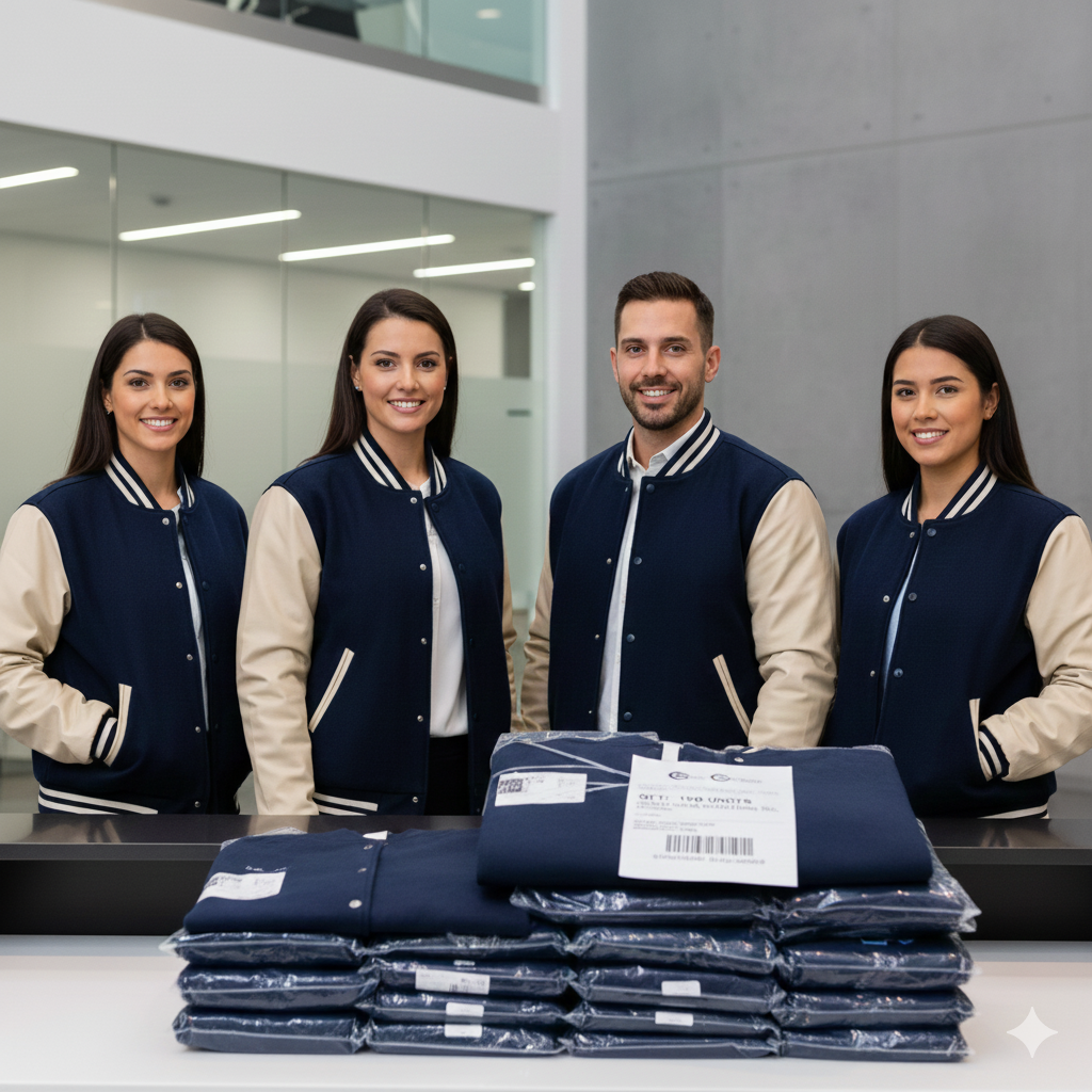 bulk corporate order varsity jacket