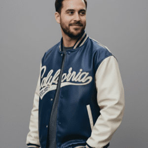 California leather varsity jacket