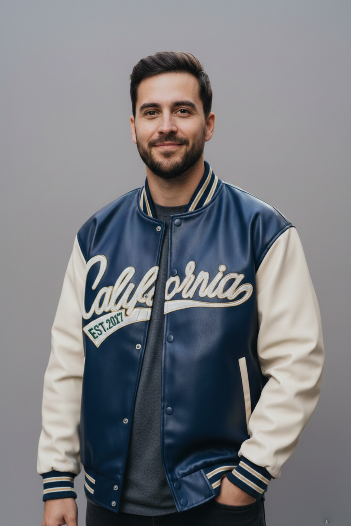 STANDARDCALIFORNIA VarsityJacket ネイビー M California Varsity Jacket - Custom Varsity Jackets
