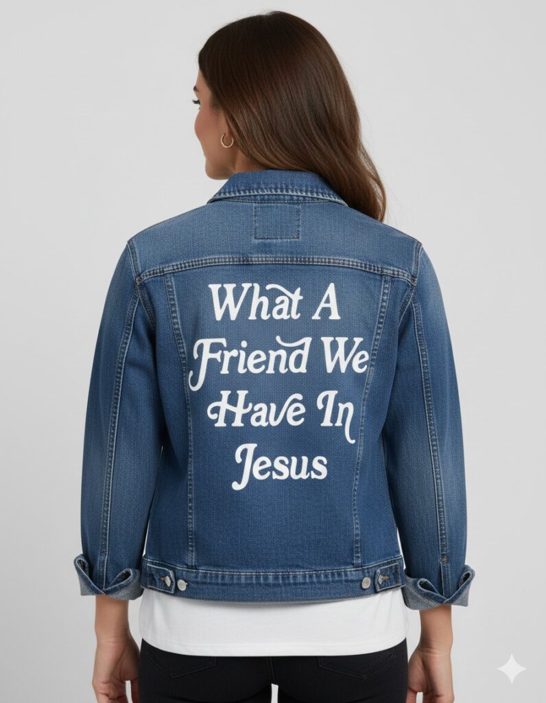 What A Friend We Have In Jesus Denim Jacket