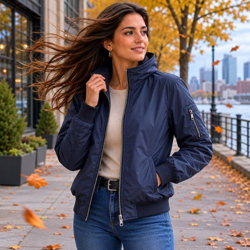 women Wind-Resistant Bomber Jackets