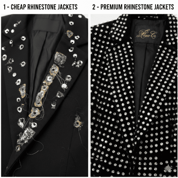 Custom Made Silver Rhinestone Jacket No Minimum Order