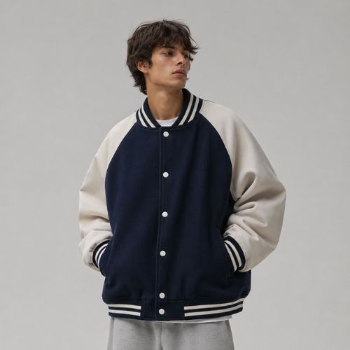 RaglanSleeves oversized varsity jacket