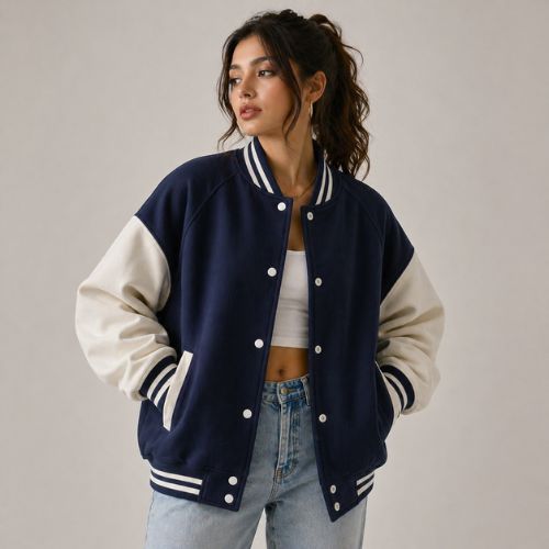 wool oversized varsity jacket