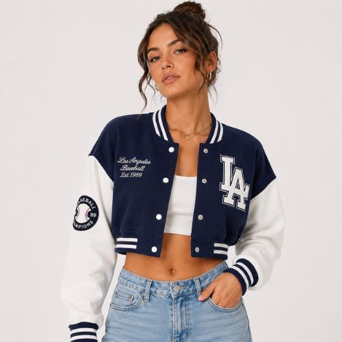 Crop Baseball Jacket