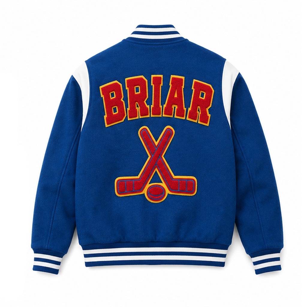 Men wearing Off Campus S01 varsity jacket