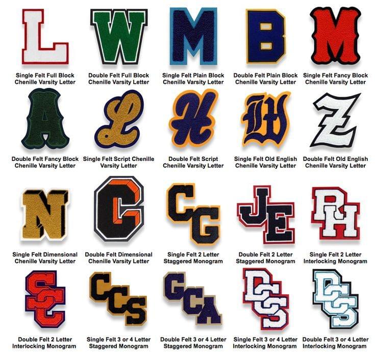 Tackle patch letterman jacket