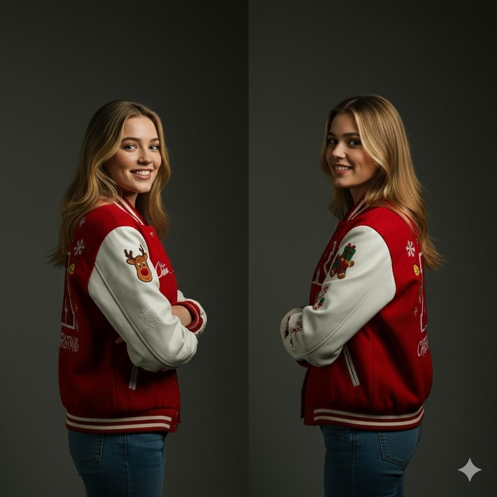 Red Christmas Women Jacket - Image 2