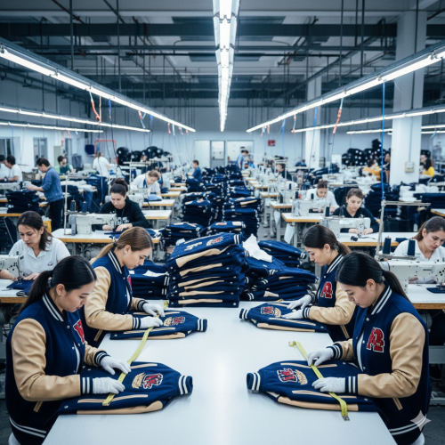 Bulk Production Quality varsity jacket factory