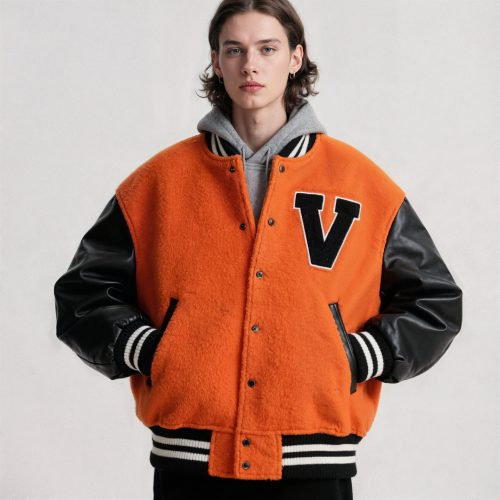 varsity-jacket-in-wool-body-orange-and-leather
